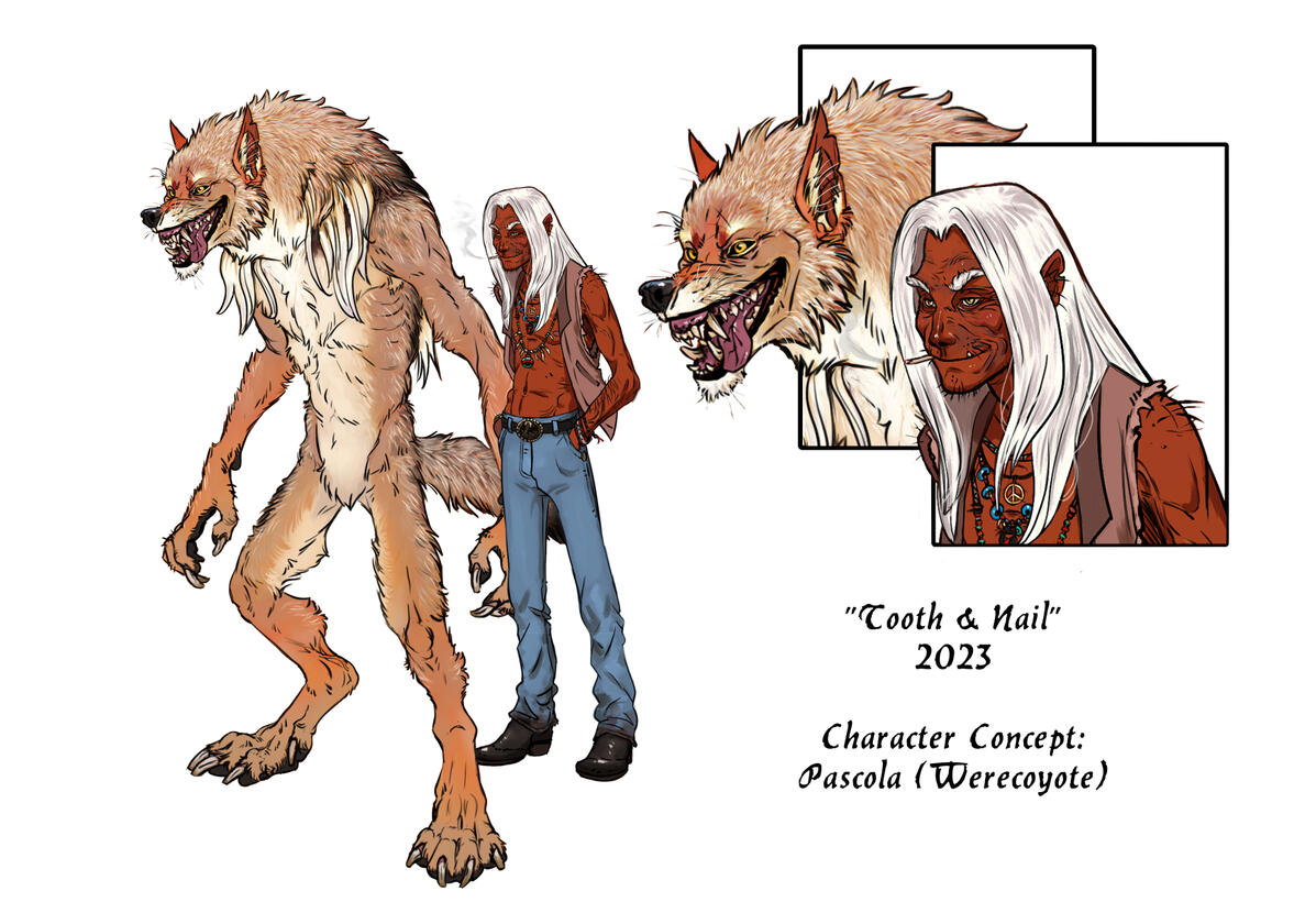 Pascola for &#39;Tooth &amp; Nail&#39; by Otterdamerung Games. 2023. Clip Studio Paint.