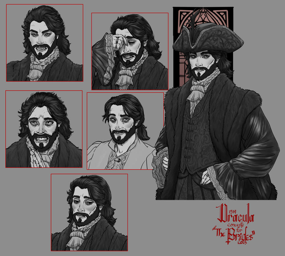 Dracula 1519, for &#39;The Brides&#39; Visual Novel by Otterdamerung Games. 2025. Clip Studio Paint